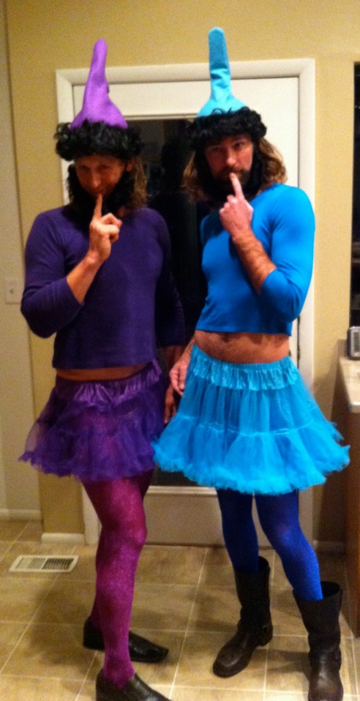 Cousins Peter and Brit show off the latest fashions.