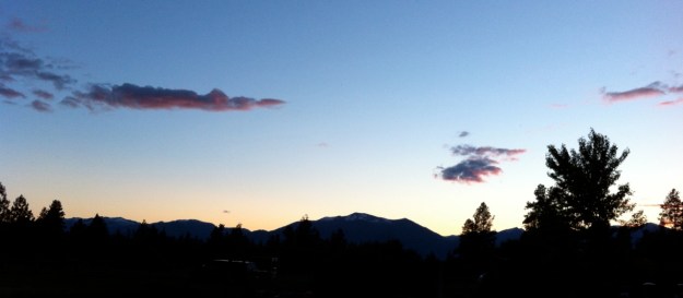 Perfect sunset, before a perfect moon.