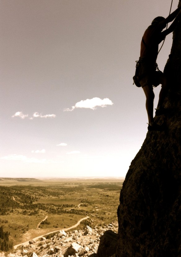 Tim looks out to the eastern plains.