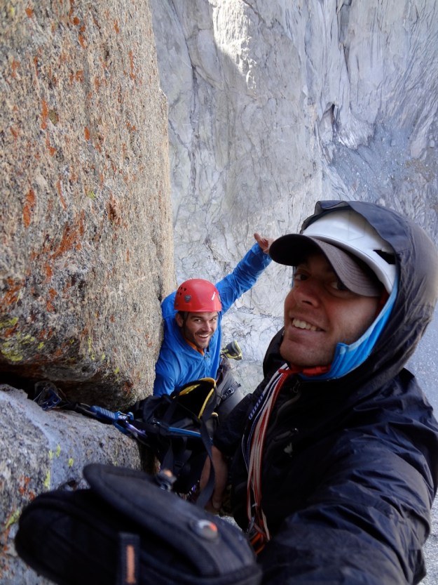 Bryan, about to fire the crux.