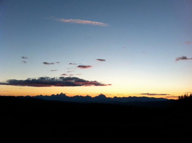 Sunset over the Tetons. My backyard is big.