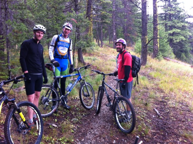 Tougher than me. Nick, Simon, and Jack head onwards to Sheep mountain.