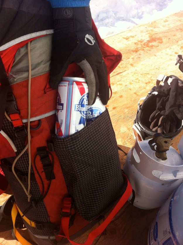 New use for the crampon pocket.