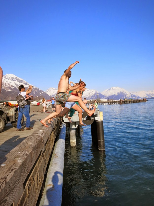 Valdez Multi-sport day: skiing, rock climbing, beer drinking, and swimming...