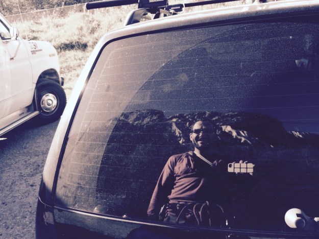 Tired boy, dirty car. Let's go for another lap around the sun?