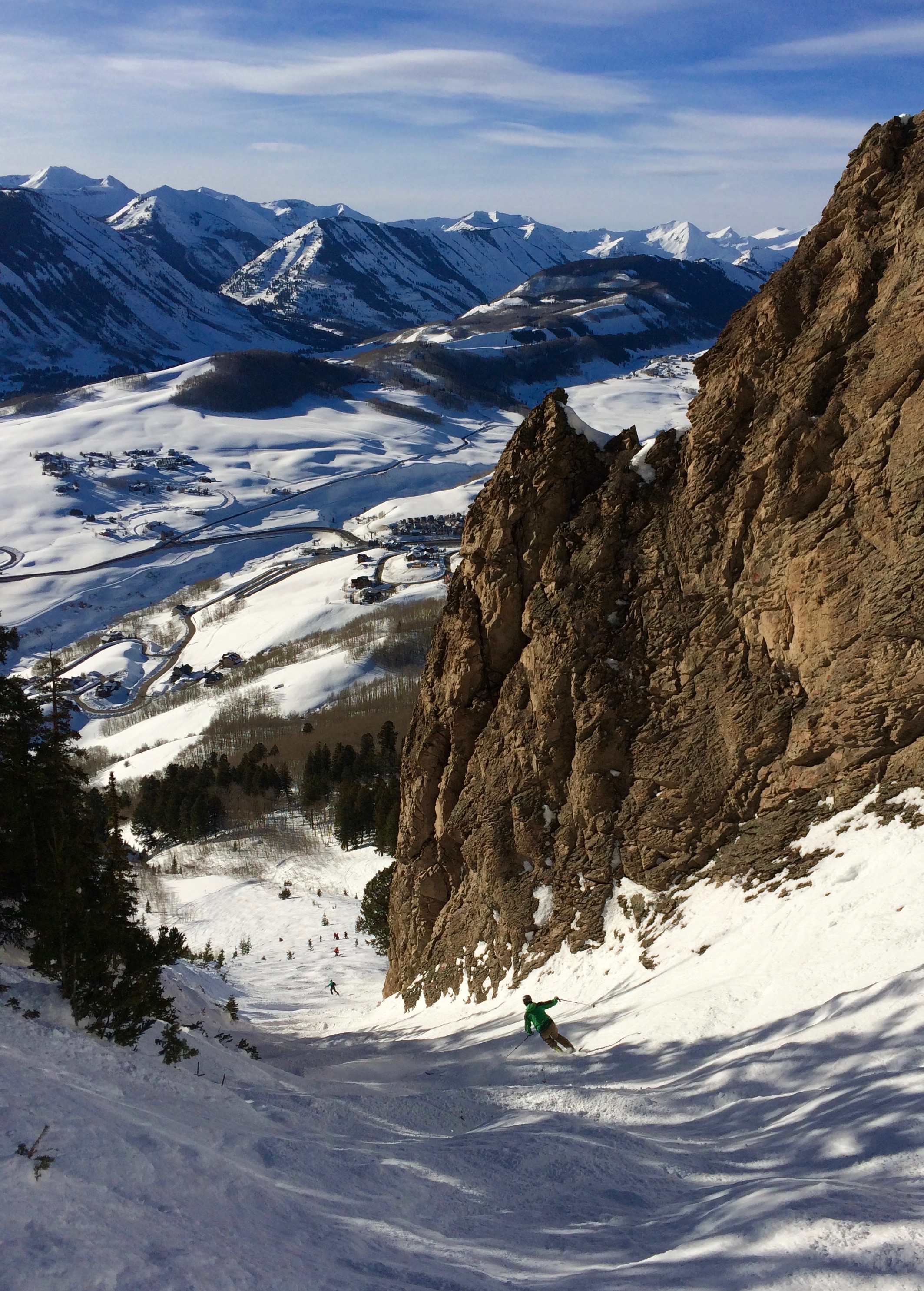 crested butte, deep throat, bluebird, colorado skiing