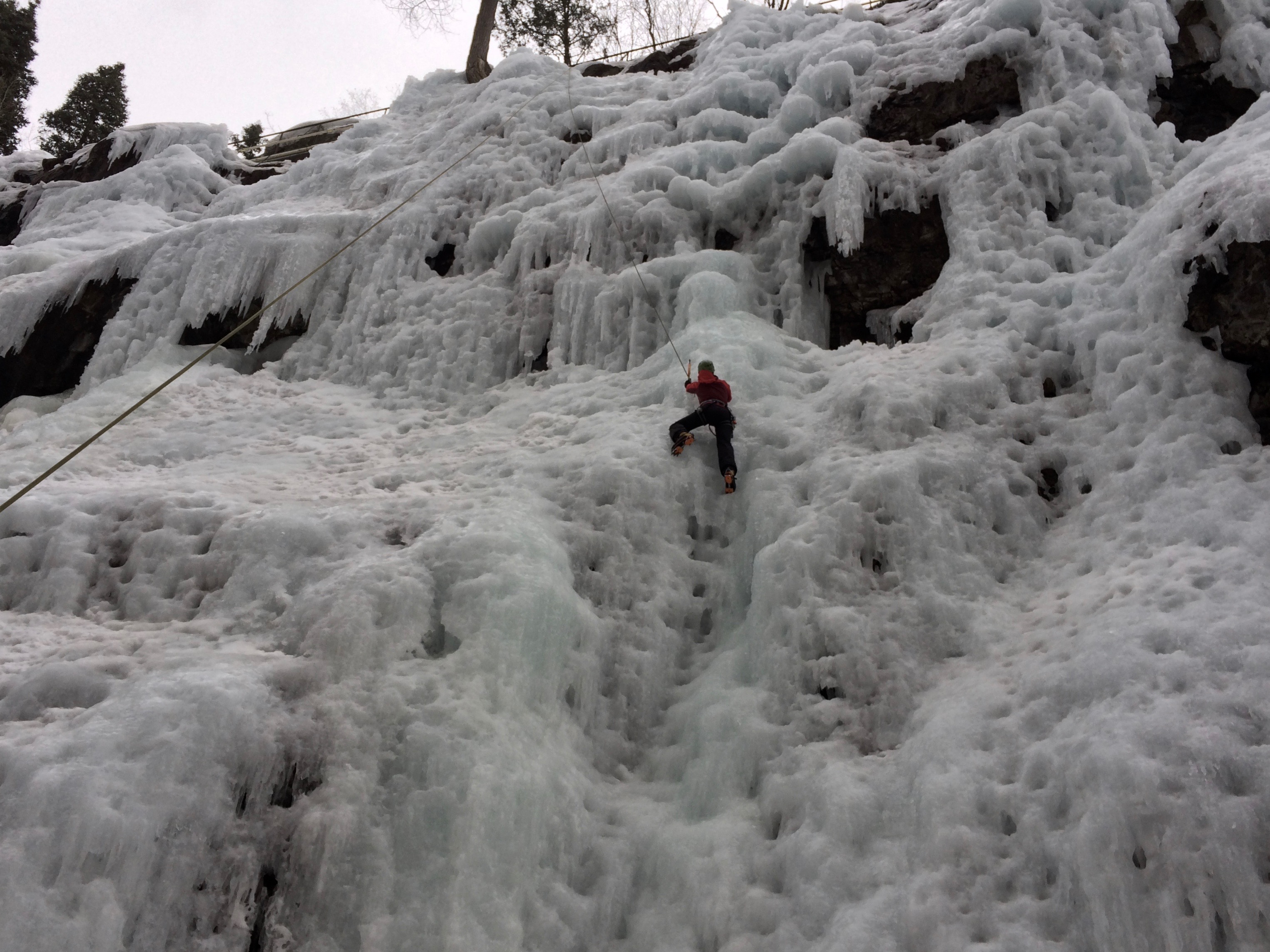 newbie ice climber, grit, never say never