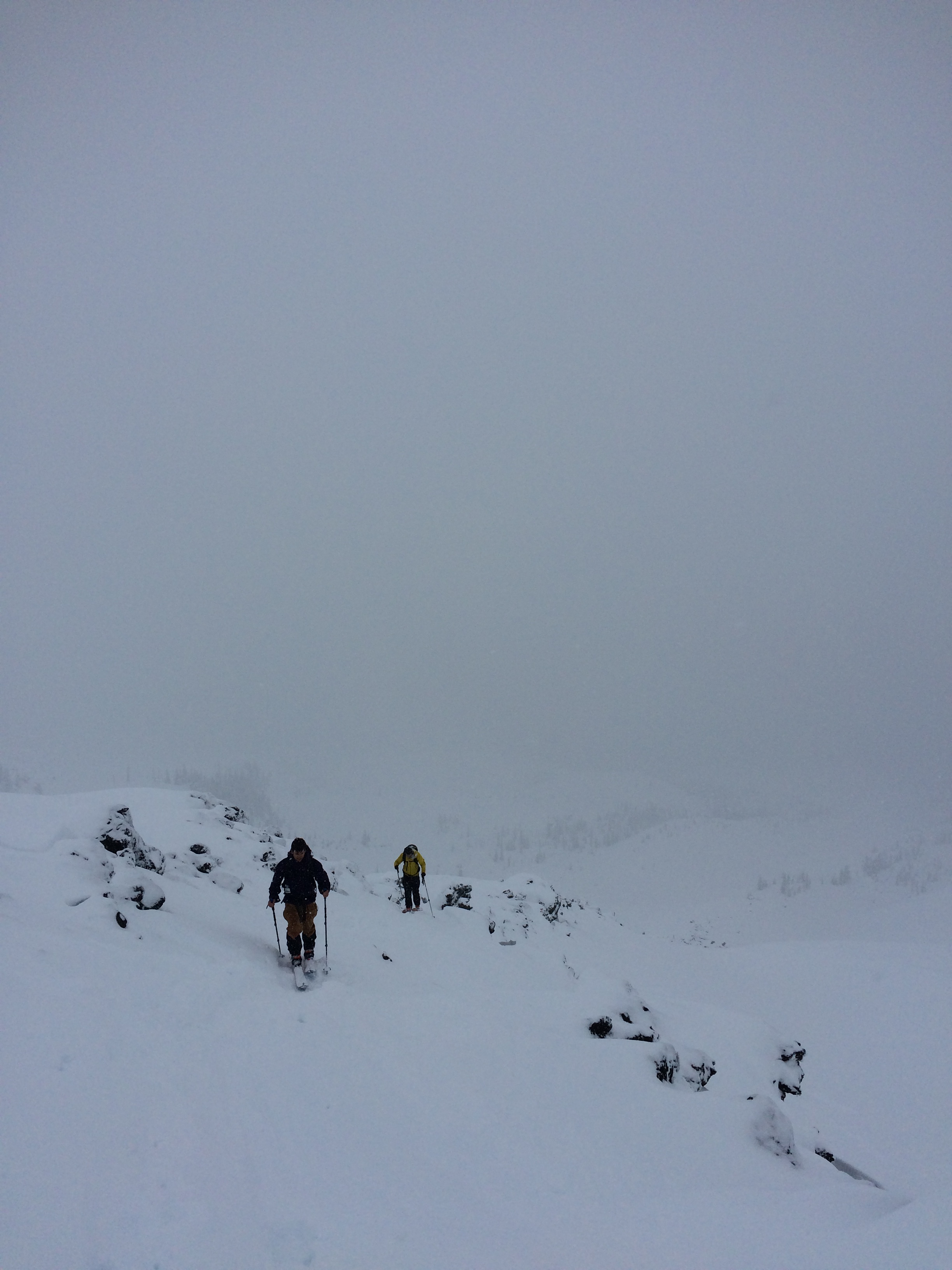 mt st helens, skinning, backcountry skiing, whiteout